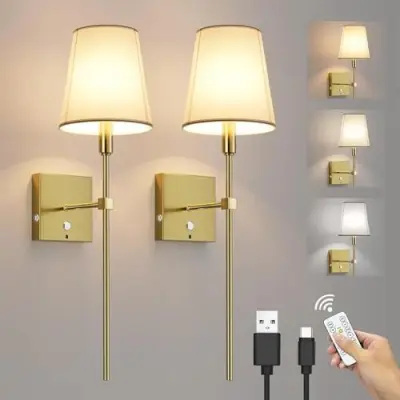 Coinmit Draadloze Wandlamp (2 Stuks) goud – kavel bij Openbare Verkopen, Brugge