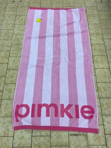 2x Badhanddoek Pimkie Roze – kavel bij Openbare Verkopen, Brugge