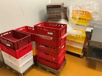 set of plastic crates – kavel bij Dome Auctions, Kingersheim