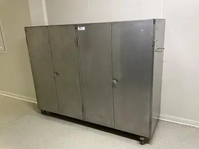 Stainless steel cabinet containing hygiene products – kavel bij Dome Auctions, Kingersheim