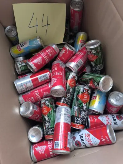 Een partij alcoholische dranken in blikjes (Eristoff, JB, William Lawson,…) – kavel bij Auctionline, Anderlecht