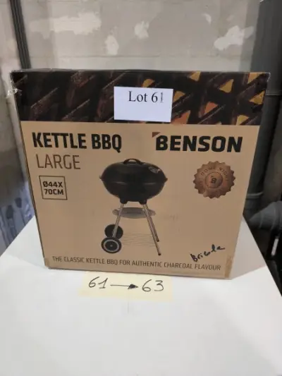 Een houtskoolbarbecue (diameter 44) van BENSON – kavel bij Auctionline, Anderlecht