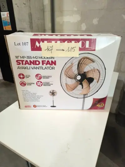 Één METROPOLE-staande ventilator – kavel bij Auctionline, Anderlecht