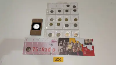 Een set van 18 Belgische frankmunten + 3 Belgische herdenkingsmunten – kavel bij Auctionline, Anderlecht
