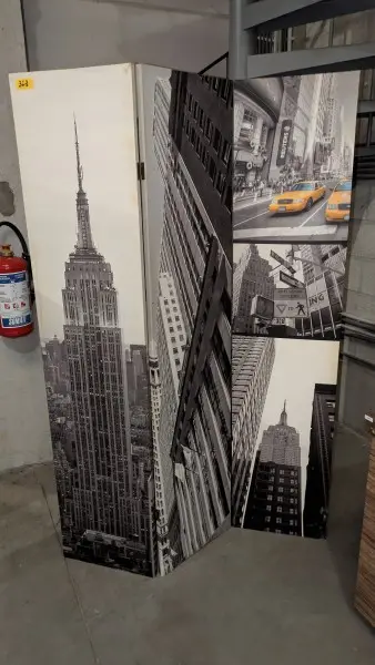 Een kamerscherm met New York-motief – kavel bij Auctionline, Anderlecht