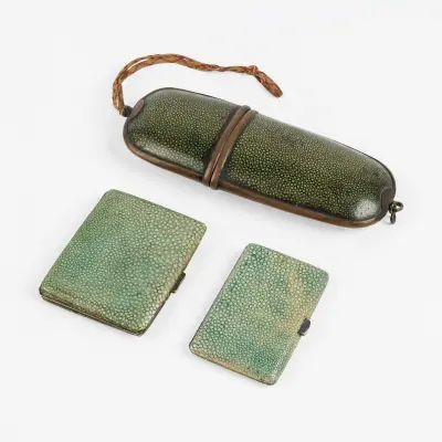 Three shagreen veneered art deco pieces – kavel bij Bernaerts, Antwerp
