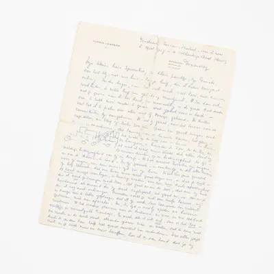 Original handwritten letter from Floris Jespers to 'Ma petite chère… (Denise Malfait)'. 1 p – kavel bij Bernaerts, Antwerp