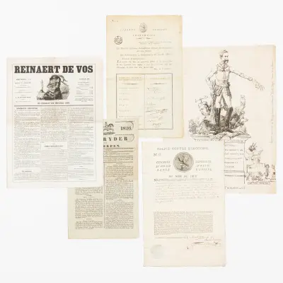 A set of five old documents concerning Antwerp – kavel bij Bernaerts, Antwerp