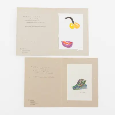 Hugo Claus - 'Van de zinnen en de Vruchten'. Set of two offset lithographs – kavel bij Bernaerts, Antwerp