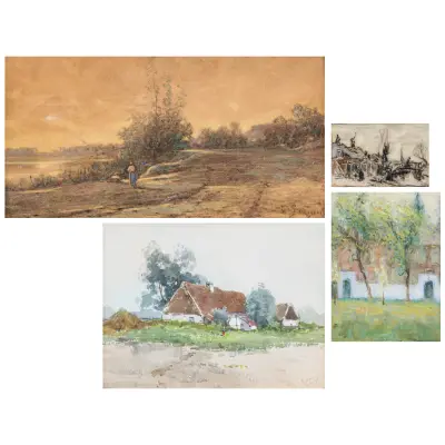 A set of four drawings – kavel bij Bernaerts, Antwerp