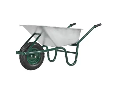 Kruiwagen 100 Liter - Luchtbanden - Zilver - Max. 210 KG – kavel bij XL Auctions
