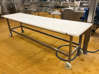 Set of 2 Teflon work tables – kavel bij Dome Auctions, Kingersheim