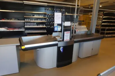 Professionele kassameubel Pan-Oston – kavel bij Openbare Verkopen, Gavere