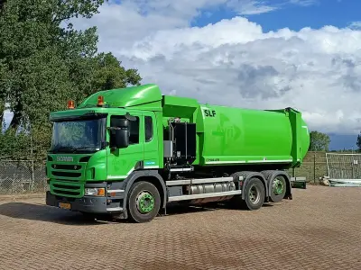 Vuilniswagen, Scania, P280 6x2 opbouw Haller zijlader Zoeller, 2016 – kavel bij Onlineveilingmeester, Wijk en Allburg