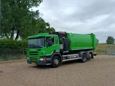 Vuilniswagen, Scania, P280 6x2 opbouw Haller zijlader Zoeller, 2016 – kavel bij Onlineveilingmeester, Wijk en Allburg