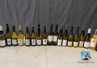 Batch of white wine bottles – kavel bij En.clicpublic
