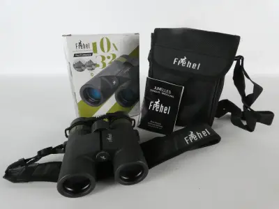 Frehel Waterproof 10x32 ED Verrekijker met Tas en Handleiding – kavel bij De Kringwinkel, Heverlee