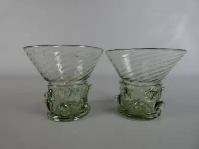 Set van twee replica Berkemeier glazen – kavel bij De Kringwinkel, Diest