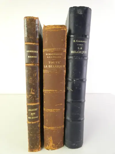 Set van 3 oude boeken over België in het Frans met illustraties – kavel bij De Kringwinkel, Heverlee