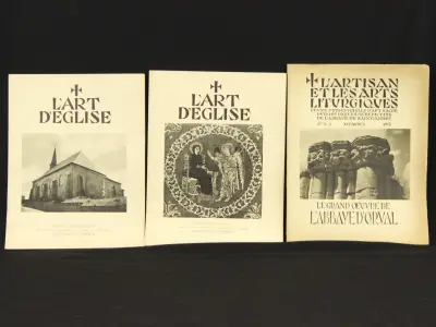 L'Art Deglise & L' Artisan et Les Arts Liturgiqves lot van 14 grootformaat foto en illustratieve magazines – kavel bij De Kringwinkel, Antwerpen