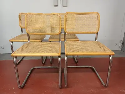 Set van 4 vintage Cesca-stoelen – kavel bij De Kringwinkel, Ninove