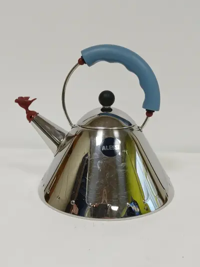 Alessi fluitketel – kavel bij De Kringwinkel, Ronse