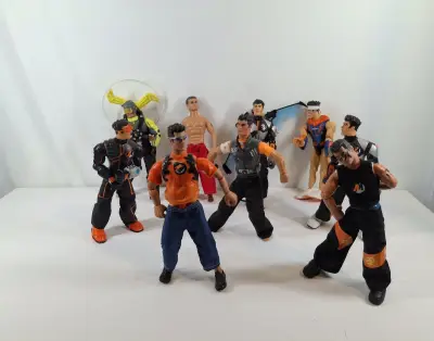 Set van 9 actiefiguren Action Man – kavel bij De Kringwinkel, Geraardsbergen