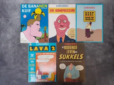 Strips: Lot van 5 Kamagurka strips – kavel bij De Kringwinkel, Gent