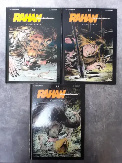 Strips: Eerste 3 albums uit de reeks "Rahan, fils des âges farouches" – kavel bij De Kringwinkel, Gent