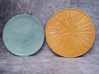 Set van twee vintage Boch keramieken schalen - Keralux & Boch La Louvière – kavel bij De Kringwinkel, Gent