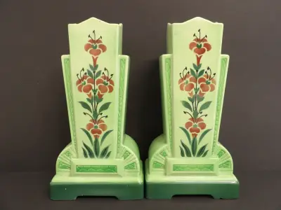 2 Art Deco vazen - Eichwald Bernhard Bloch (jaren '20/'30) – kavel bij De Kringwinkel, Leopoldsburg