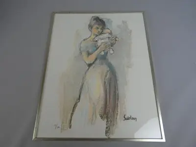 Ingelijste kunstprint / litho - genummerd en gesigneerd "Sadeleer" – kavel bij De Kringwinkel, Diest