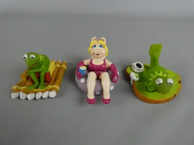 3 Kermit piepspeeltjes – kavel bij De Kringwinkel, Diest