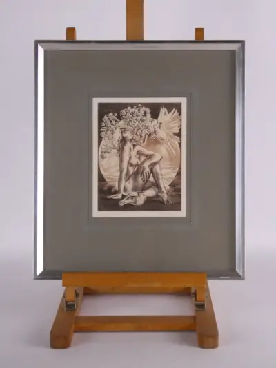 Guido Mariman – "Natuurlijk Visioen" – Gesigneerde Burin-Aquatint-gravure (43/50) – kavel bij De Kringwinkel, Heverlee