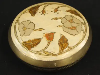 Vintage Art Nouveau-Stijl sierdoosje in messing – kavel bij De Kringwinkel, Antwerpen