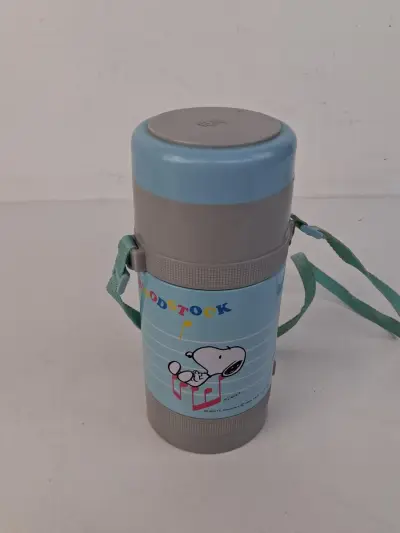 Vintage Peanuts Snoopy thermoskan – kavel bij De Kringwinkel, Waardamme