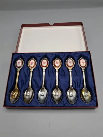 Set verzilverde theelepels – kavel bij De Kringwinkel, Waardamme