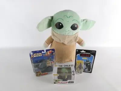 Star Wars verzamellot – Grogu, Obi-Wan Kenobi, The Child & Boba Fett – deels nieuw in verpakking – kavel bij De Kringwinkel, Heverlee