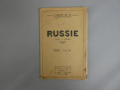 Landkaart van Rusland (USSR) uit 1941 – kavel bij De Kringwinkel, Diest