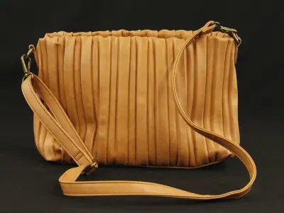 ETERNEL cognackleurige lederen handtas / crossbody – kavel bij De Kringwinkel, Antwerpen