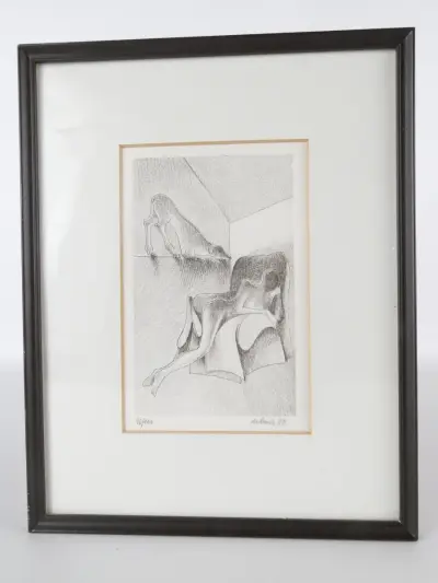 Albert Debois - Ingelijste ets, 46/150 – kavel bij De Kringwinkel, Heverlee