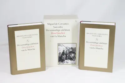 Tweedelige Roman: De vernuftige edelman Don Quichot van La Mancha – kavel bij De Kringwinkel, Brecht
