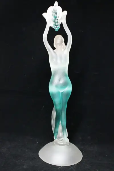 Turquoise Sculptuur van Murano-glas – kavel bij De Kringwinkel, Brecht