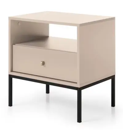 Monne beige nachtkastje – kavel bij GSD Auctions, Zoeterwoude
