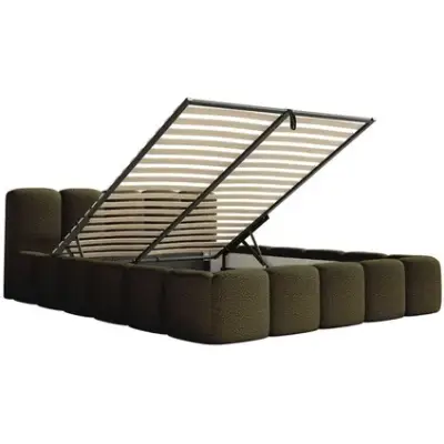 Selsey - Gestoffeerd Bed Met Opbergruimte Cloudy Low - Olijf – kavel bij GSD Auctions, Zoeterwoude