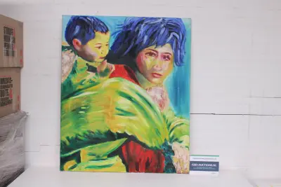 Schilderij moeder met kind – kavel bij GSD Auctions, Zoeterwoude