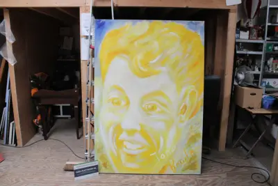 Schilderij 'Jane Bowles' kleurrijk portret – kavel bij GSD Auctions, Zoeterwoude