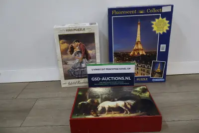 Drie verschillende puzzels, 1000 stukjes – kavel bij GSD Auctions, Zoeterwoude