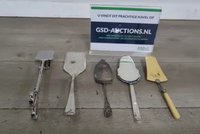 Set van 5 gebaksscheppen – kavel bij GSD Auctions, Zoeterwoude