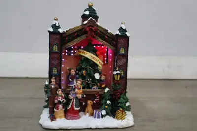 Kerstdiorama met kerstboom en figuren – kavel bij GSD Auctions, Zoeterwoude